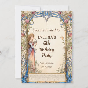 Invitación de cumpleaños de la princesa Fairytale