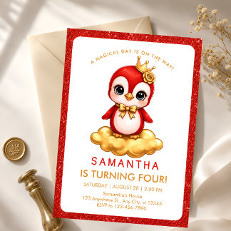 Invitación de cumpleaños de la princesa flamenco R