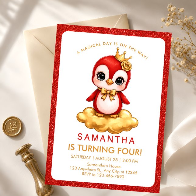 Invitación de cumpleaños de la princesa flamenco R (Subido por el creador)