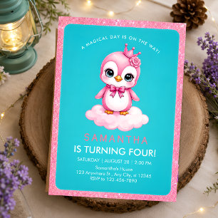 Invitación de cumpleaños de la princesa Flamingo R