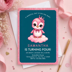 Invitación de cumpleaños de la princesa Flamingo R