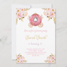 Invitación de cumpleaños de la princesa floral