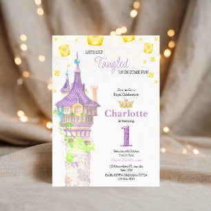 Invitación de cumpleaños de la princesa mágica Rap