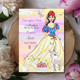 Invitación de cumpleaños de la princesa nevada