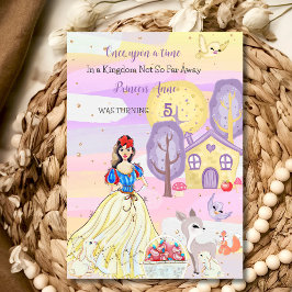 Invitación de cumpleaños de la princesa nevada