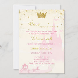 Invitación de cumpleaños de la Princesa purpurina