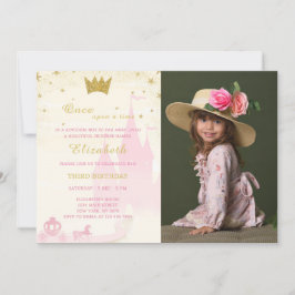 Invitación de cumpleaños de la princesa purpurina 