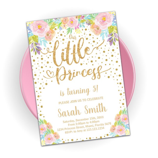 Invitación de cumpleaños de la Princesa purpurina (Subido por el creador)