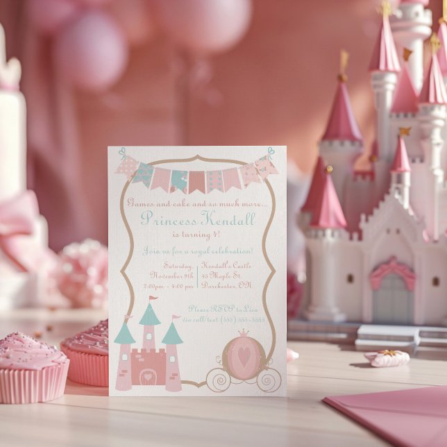 Invitación de cumpleaños de la princesa real (Subido por el creador)