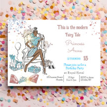 Invitación de cumpleaños de la princesa real de co