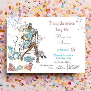 Invitación de cumpleaños de la princesa real de co