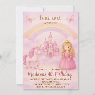 Invitación de cumpleaños de la Princesa Rosa de Ru