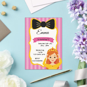 Invitación de cumpleaños de la Princesa Rosa   zaz
