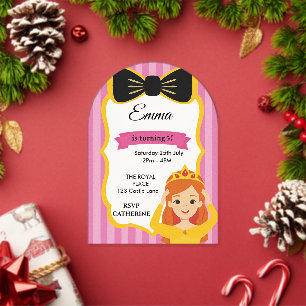 Invitación de cumpleaños de la Princesa Rosa   zaz