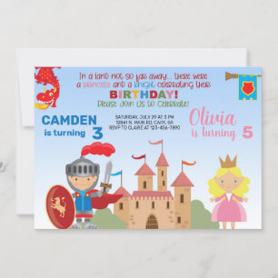 Invitación de cumpleaños de la princesa y el cabal