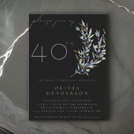 Invitación de cumpleaños de la rama de oliva de co