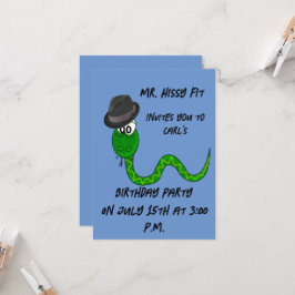 Invitación de cumpleaños de la serpiente Sr. Hissy