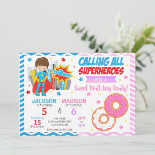 Invitación de Cumpleaños de la Tienda de Donas y S