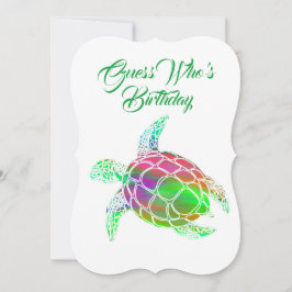 Invitación de cumpleaños de la tortuga marina