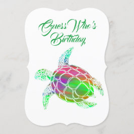 Invitación de cumpleaños de la tortuga marina