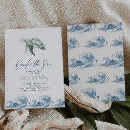 Invitación de cumpleaños de la tortuga marina