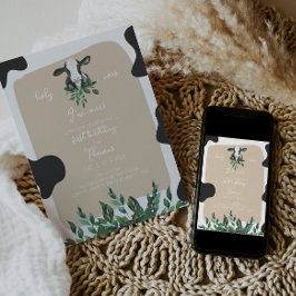 Invitación de cumpleaños de la vaca LEVI