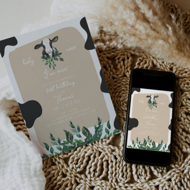 Invitación de cumpleaños de la vaca LEVI (Subido por el creador)