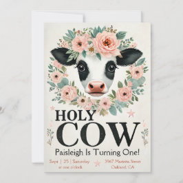 Invitación de cumpleaños de la vaca sagrada