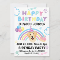 Invitación de Cumpleaños de Labrador Retriever