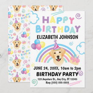 Invitación de Cumpleaños de Labrador Retriever