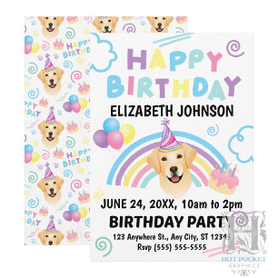Invitación de Cumpleaños de Labrador Retriever