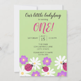 Invitación de cumpleaños de Ladybug