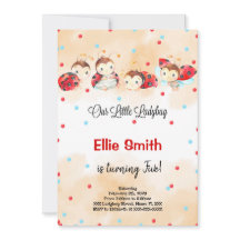 Invitación de cumpleaños de Ladybug