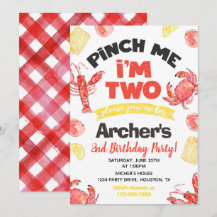 Invitación de cumpleaños de langosta 2.º cumplea