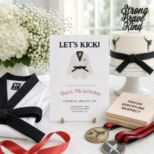 Invitación de cumpleaños de las artes marciales de