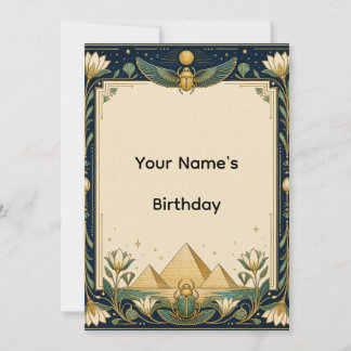 Invitación de cumpleaños de las pirámides egipcias