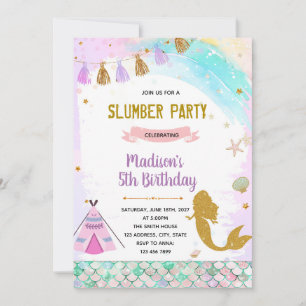 Invitación de cumpleaños de las sirenas