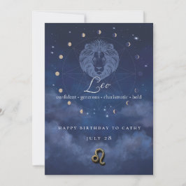 Invitación de cumpleaños de Leo Zodiaco