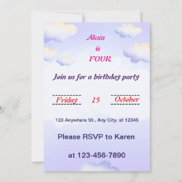 invitación de cumpleaños de libélula caprichosa