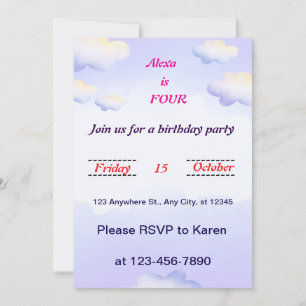invitación de cumpleaños de libélula caprichosa