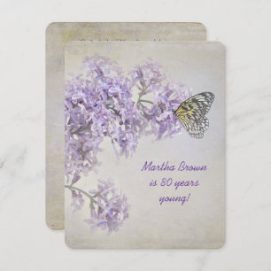 Invitación de cumpleaños de Lilac