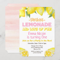 Invitación de cumpleaños de limonada para cualquie
