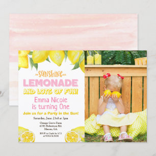 Invitación de cumpleaños de limonada para cualquie