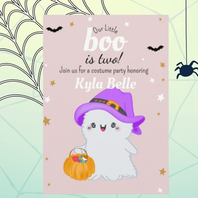 Invitación de cumpleaños de Little Boo Halloween (Subido por el creador)
