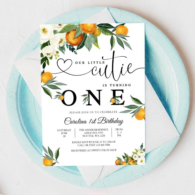 Invitación de Cumpleaños de Little Cutie Citrus (Subido por el creador)