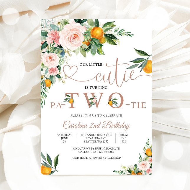 Invitación de cumpleaños de Little Cutie Citrus (Subido por el creador)