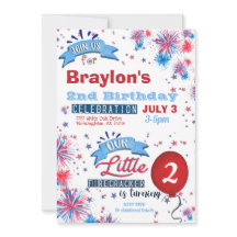 Invitación de cumpleaños de Little Firecracker