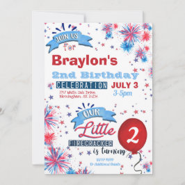 Invitación de cumpleaños de Little Firecracker
