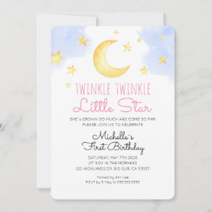 Invitación de cumpleaños de Little Star Baby