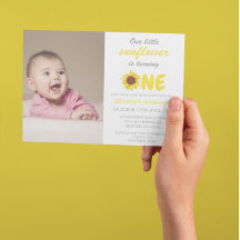 Invitación de cumpleaños de Little Sunflower
